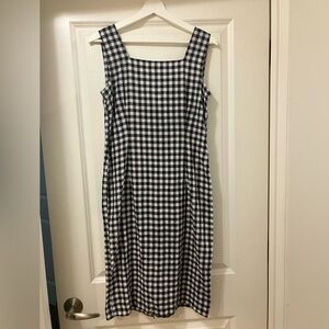 Laura Ashley Vintage Linen Gingham Dress